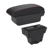 CRJIMX Boîte D'accoudoir De Voiture Pour Opel Pour Astra Pour Astra J 2012 2013-2020 Boîte D'accoudoir Boîte De Rangement Pièce De Rétrofit(C1 Noir rouge PAS d'USB)