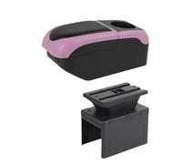 CRJIMX Boîte De Rangement Voiture Pour Vauxhall Pour Opel Pour Adam Pour Astra J H G Pour Corsa D C GTC Mokka X Insignia Console Centrale(Black Pink)