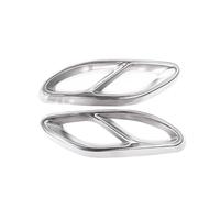 CRJIMX Cache-silencieux D'échappement Arrière En Acier Inoxydable Pour Mercedes Pour Benz Classe A B C E GLA GLC GLE GLS CLS 2014-2021(Argent)