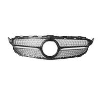 CRJIMX Calandre Pare-chocs Avant Style Diamants Grilles Sport Pour Mercedes Pour Benz Classe C W205 2015-2018 C180 C200 C250 C300(Chrome Black)