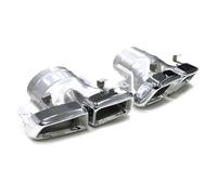 CRJIMX Convient Pour Benz CLS W218 ClS63 AMG Voiture En Acier Inoxydable Tuyau D'échappement Silencieux Quatre Système D'échappement Buse(Argent)