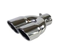 CRJIMX Convient Pour Les Silencieux D'échappement Arrière À Double Tuyau D'admission D'air De Voiture De 63 Mm Pièces Automobiles En Acier Inoxydable(Silver Z)