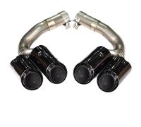 CRJIMX Embout De Silencieux D'échappement Noir En Acier Inoxydable Pour VW Pour Touareg 2019 2020 2021 2022 2023 2024(Noir B,3.0)