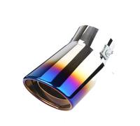 CRJIMX Embout D'échappement 63 Mm En Acier Inoxydable 6 Couleurs Décoration Pour Silencieux D'échappement(Bleu,Plier)