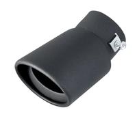 CRJIMX Embout D'échappement 63 Mm En Acier Inoxydable 6 Couleurs Décoration Pour Silencieux D'échappement(NOIR,Plier)