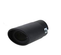 CRJIMX Embout D'échappement 63 Mm En Acier Inoxydable 6 Couleurs Décoration Pour Silencieux D'échappement(NOIR,Droit)