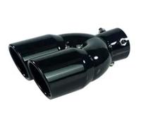 CRJIMX Embout D'échappement Arrière À Double Corps Pour Voiture Sortie De Silencieux Accessoires Automobiles En Acier Inoxydable(NOIR,Droit)