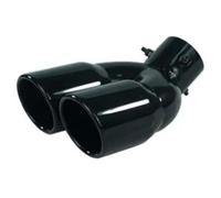 CRJIMX Embout D'échappement Arrière À Double Corps Pour Voiture Sortie De Silencieux Accessoires Automobiles En Acier Inoxydable(NOIR,Courbé)