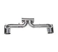 CRJIMX Embout D'échappement Double En Acier Inoxydable Pour Porsche 718 Pour Cayman Pour Boxster UP GT3 GT4(Argent)
