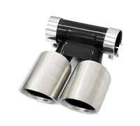 CRJIMX Embout D'échappement Double Sortie En Acier Inoxydable Noir Pour Porsche 718 2016 2017 2018 2019 2020 2021 2022 2023 2024 2025(Single Layer Brushed)