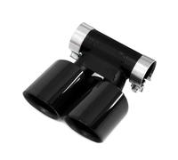 CRJIMX Embout D'échappement Double Sortie En Acier Inoxydable Noir Pour Porsche 718 2016 2017 2018 2019 2020 2021 2022 2023 2024 2025(Single Layer Black)