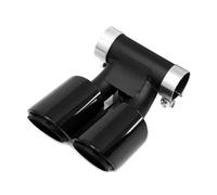 CRJIMX Embout D'échappement Double Sortie En Acier Inoxydable Noir Pour Porsche Pour Cayman 987 2011 2012 2013 2014 2015(Triple Layer Black)