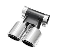 CRJIMX Embout D'échappement Double Sortie En Acier Inoxydable Noir Pour Porsche Pour Cayman 987 2011 2012 2013 2014 2015(Triple Layer Silver)