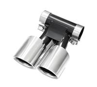 CRJIMX Embout D'échappement Double Sortie En Acier Inoxydable Noir Pour Porsche Pour Cayman 987 2011 2012 2013 2014 2015(Single Layer Silver)