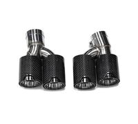 CRJIMX Embout D'échappement Double Sortie En Fibre De Carbone En Forme De H Pour Série 5 525i 528i 530i G30 G31 2018+(Carbon Fiber Texture F)