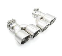 CRJIMX Embout D'échappement Double Sortie En Fibre De Carbone En Forme De H Pour Série 5 525i 528i 530i G30 G31 2018+(Argent A)