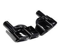 CRJIMX Embout D'échappement Noir En Acier Inoxydable Pour Mercedes Classe E W212 2010-2013 Silencieux D'échappement AMG 63 À Quatre Sorties(NOIR,H-type)