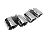CRJIMX Embout D'échappement Quadruple En Acier Inoxydable Noir De Silencieux Pour Porsche 911 Pour Carrera 911.1 911.2 2011 2012 2013 2014 2015(Argent)