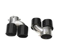 CRJIMX Embout D'échappement Quadruple En Fibre De Carbone Pour G22 G23 M440i 2021 2022 Système D'embout Silencieux À Double Tuyau Buse De Sortie(Carbon Fiber Texture B)