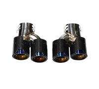 CRJIMX Embout D'échappement Quadruple En Fibre De Carbone Pour G22 G23 M440i 2021 2022 Système D'embout Silencieux À Double Tuyau Buse De Sortie(Carbon Fiber Texture K)