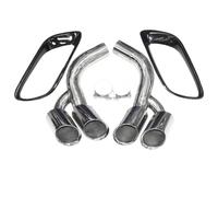 CRJIMX Embout D'échappement Quadruple Pour X6 E71 2008 2009 2010 2011 2012 2013 Silencieux Carré Noir(Argent,Round)