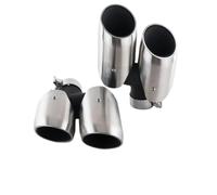 CRJIMX Embouts D'échappement En Acier Inoxydable Pour Porsche Pour Macan 2018 2019 2020 2021 2022 2023 2024 Et Versions GTS(Matte Silver)