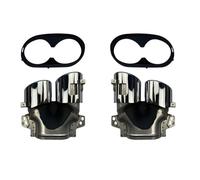 CRJIMX Embouts D'échappement Turbo Pour Pare-chocs Arrière Pour Mercedes Pour Benz A CLA W177 A45 CLA45 C118 A35 CLA35 AMG Réaménagement(Argent)