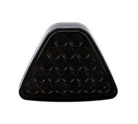 CRJIMX Feu Stop Arrière Universel À LED Triangle Rouge Clignotant De Recul D'avertissement Témoin Lumineux Pare-chocs(NOIR)