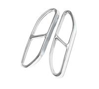 CRJIMX Garniture De Silencieux D'échappement En Acier Inoxydable Pour Mercedes Pour Benz Classe S Et CLS W223 W257 2018 2019 2020 2021 2022 2023(Argent)