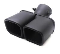 CRJIMX General Double Sortie Embouts D'Échappement Acier Inoxydable Tubes Double Ligne Accessoires Auto(NOIR)