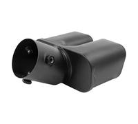 CRJIMX Gorge De Tuyau D'échappement Carré À Double Tube 2.5 Pouces Silencieux Auto En Acier Inoxydable Pour General Pièces Auto(NOIR,Courbé)