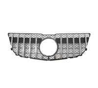 CRJIMX Grilles Sport Noir Chromé Calandre Pare-chocs Avant Style Grille GTR Pour Mercedes Pour Benz GLK X204 2013-2015 GLK250 GLK300 GLK350(Argent,With network)