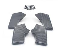 CRJIMX Kit Aérodynamique D'Ailerons De Spoiler Winglet pour Moto pour Ducati pour Streetfighter V4 S SP V2 S Ailerons Spoiler Fixes Winglets Noirs(Ripple Pattern)