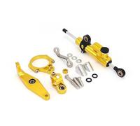 CRJIMX Kit De Fixation Pour Amortisseur Direction Moto Pour Yamaha MT09 MT-09 SP 2021 2022 2023 2024 Motif Carbone(Modèle A)