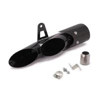 CRJIMX Kit De Silencieux D'échappement Double, Deux Ou Trois Sorties Pour Moto Pour CBR250RR Etc Accessoires De Modification(Texture en fibre de carbone,Deux trous)