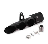 CRJIMX Kit De Silencieux D'échappement Double, Deux Ou Trois Sorties Pour Moto Pour CBR250RR Etc Accessoires De Modification(NOIR,Trois trous)