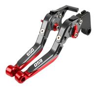 CRJIMX Levier De Frein Et D'embrayage Réglable Pliable Extensible Pour Motos Pour NX650 J-X Pour Dominator 1988-1999(Titanium red)