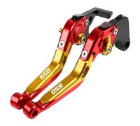 CRJIMX Levier De Frein Et D'embrayage Réglable Pliable Extensible Pour Motos Pour NX650 J-X Pour Dominator 1988-1999(Red gold)