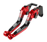 CRJIMX Levier De Frein Et D'embrayage Réglable Pliable Extensible Pour Motos Pour NX650 J-X Pour Dominator 1988-1999(Red black)