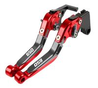 CRJIMX Levier De Frein Et D'embrayage Réglable Pliable Extensible Pour Motos Pour NX650 J-X Pour Dominator 1988-1999(Red titanium)