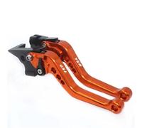 CRJIMX Leviers De Frein Et D'embrayage Courts En Aluminium Pour Moto Pour KAWASAKI Z750 2004-2006(Orange)