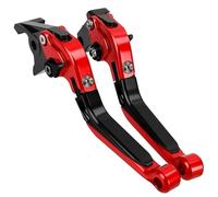 CRJIMX Leviers de frein et d'embrayage extensibles et pliables pour moto pour Suzuki GSX-S1000 GSX S1000 GSXS 1000 GSX-S1000F GSXS1000 ABS 2015-2018(Red Black)