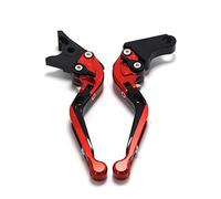 CRJIMX Leviers De Frein Et D'embrayage Réglables Pliables Et Extensibles En Alliage D'aluminium CNC Pour Moto Pour K1200S K 1200 S 2004-2008(Red Black)