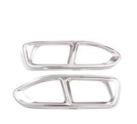 CRJIMX Lot De 2 Embouts De Silencieux D'échappement En Acier Noir Brillant Pour Série 7 G11 G12 2016 2017 2018 Accessoires Modifiés(Argent,Sport Model)