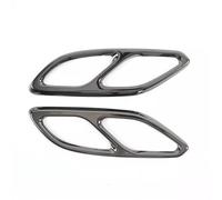 CRJIMX Lot De 2 Enjoliveurs De Silencieux D'échappement En Acier Noir/argenté Pour Mercedes Pour Benz Classe CLA C118 W118 2020 2021 2022(Argent)
