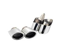 CRJIMX Lot De 4 Pour Tuyau D'échappement Remplacement De Buse De Réglage Embout De Silencieux Pour Macan S 2.9T 3.0T 2019 2020 2021 2022 2023 2024(Argent)