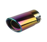 CRJIMX Modification du pot d'échappement Universal avec silencieux décoratif en acier inoxydable coloré de 63 mm de diamètre.(Paiement direct)