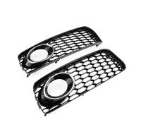 CRJIMX Paire De Calandres De Phares Antibrouillard Avant En Nid D'abeille Pour A5 S-Line S5 B8 RS5 2008-2012 CRJIMX(Chrome Silver)