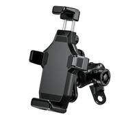CRJIMX Poignée Sphérique Rétroviseur Antivibration Support Téléphone pour Moto Fourche Tige Direction Base Verrou Sécurité Haute Vitesse(Rearview Mirror Type)
