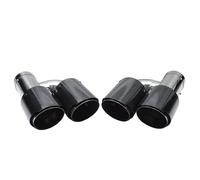 CRJIMX Pot D'échappement Arrière En Acier Inoxydable À Quatre Sorties Pour A3 A4 A5 A6 A7 Mise À Niveau S4 S5 S6 S7 Embout Argenté(Carbon Fiber Texture glossy)